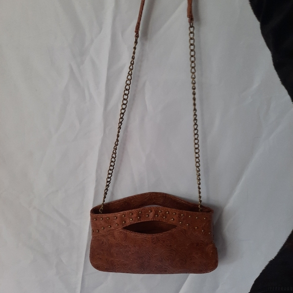 ALDO brown purse with brass detailing - Picture 4 of 6